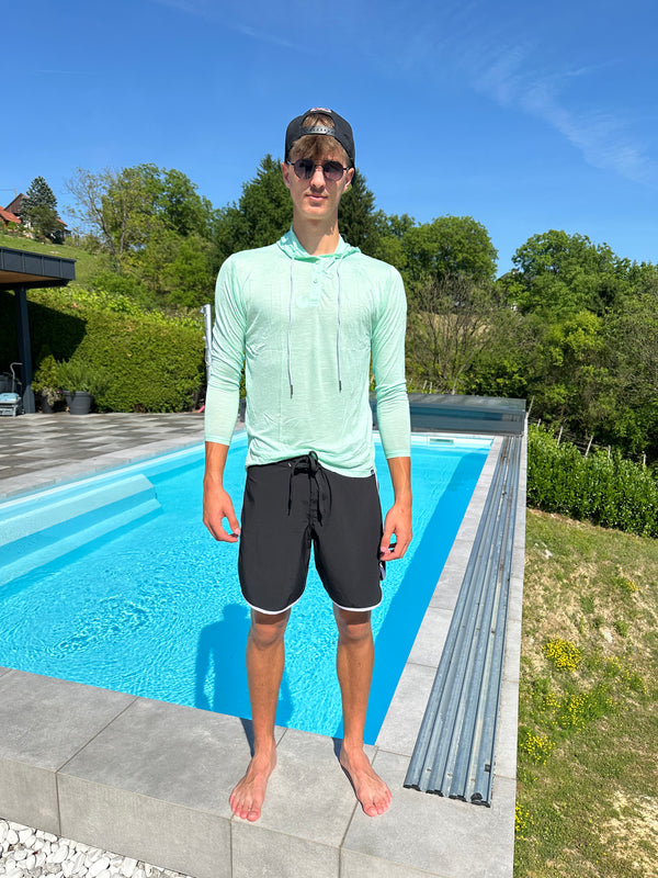 Herren-T-Shirt | MIT KAPUZE | MINTGRÜN