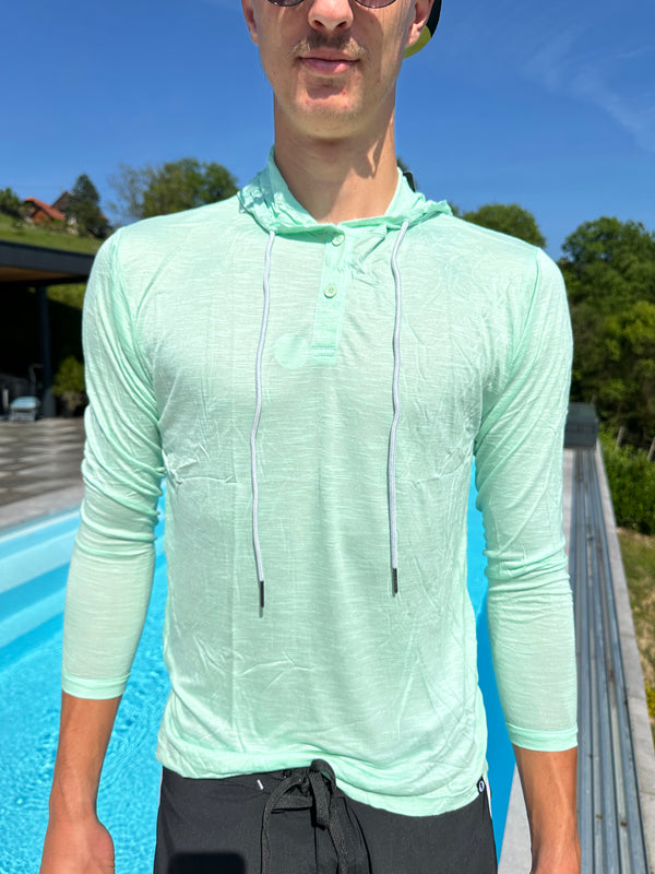 Herren-T-Shirt | MIT KAPUZE | MINTGRÜN