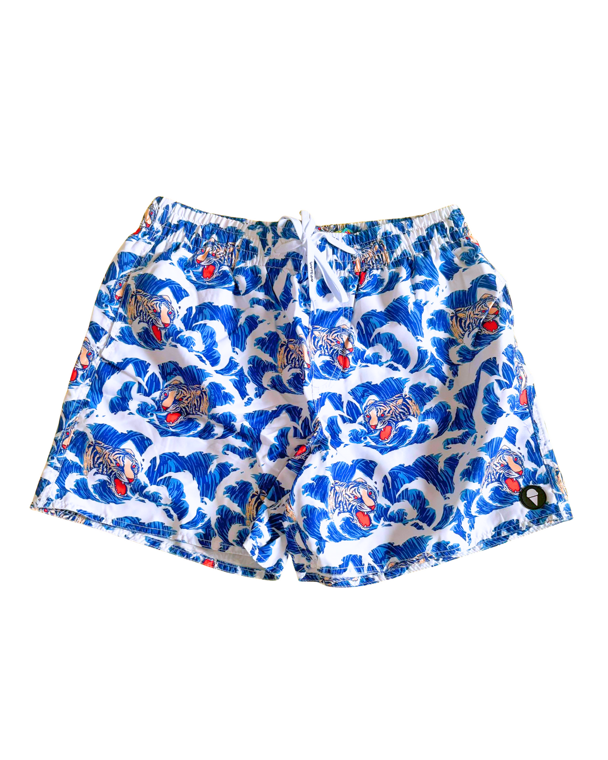 MEN'S SWIM TRUNKS | ELASTIC | TIGER WAVES