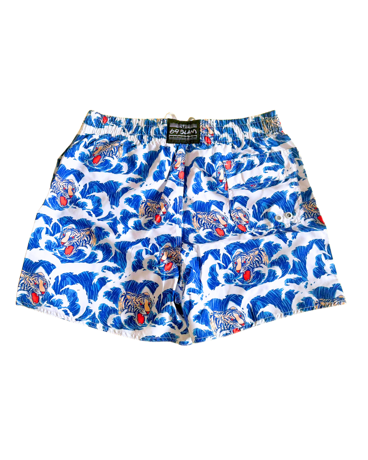 MEN'S SWIM TRUNKS | ELASTIC | TIGER WAVES
