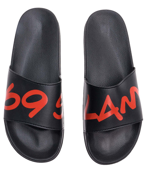 Herren Pantoletten | 69 RED LOGO