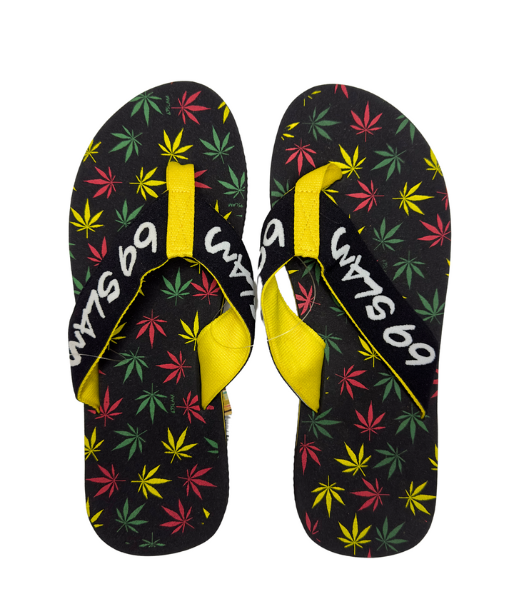 Men's flip flops | LEGALIZE BLACK