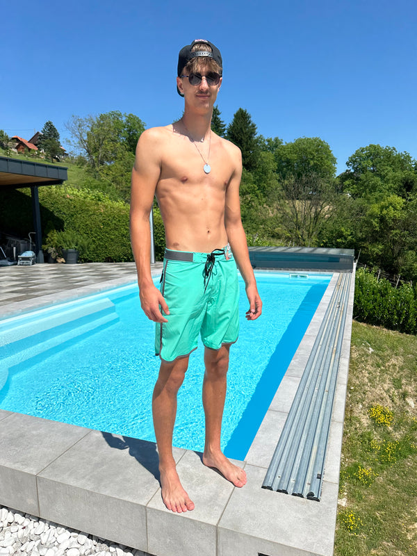 MOŠKE KOPALNE HLAČE | BOARDSHORT | 4 WAYS STRETCH | AQUA GREEN