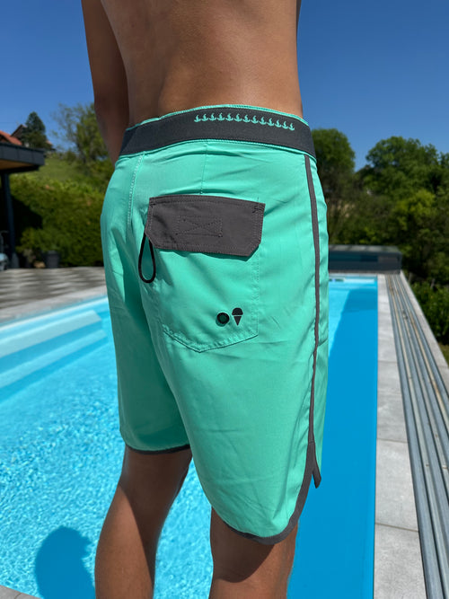 MOŠKE KOPALNE HLAČE | BOARDSHORT | 4 WAYS STRETCH | AQUA GREEN