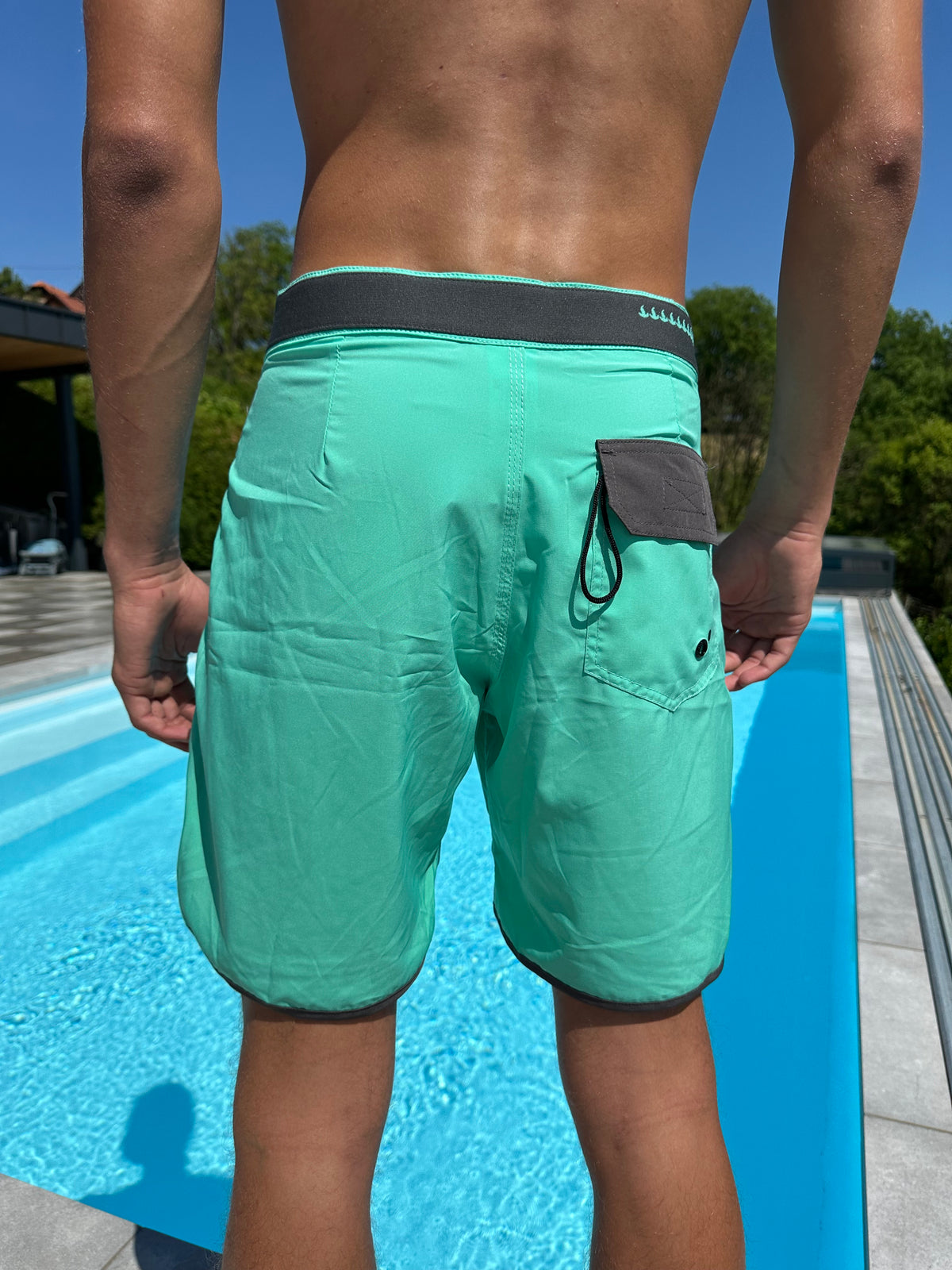 MOŠKE KOPALNE HLAČE | BOARDSHORT | 4 WAYS STRETCH | AQUA GREEN