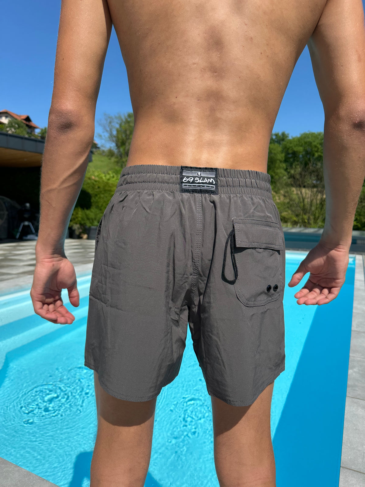 Badeshorts für Herren | 4-WEGE-STRETCH | ELASTISCH | GRAU