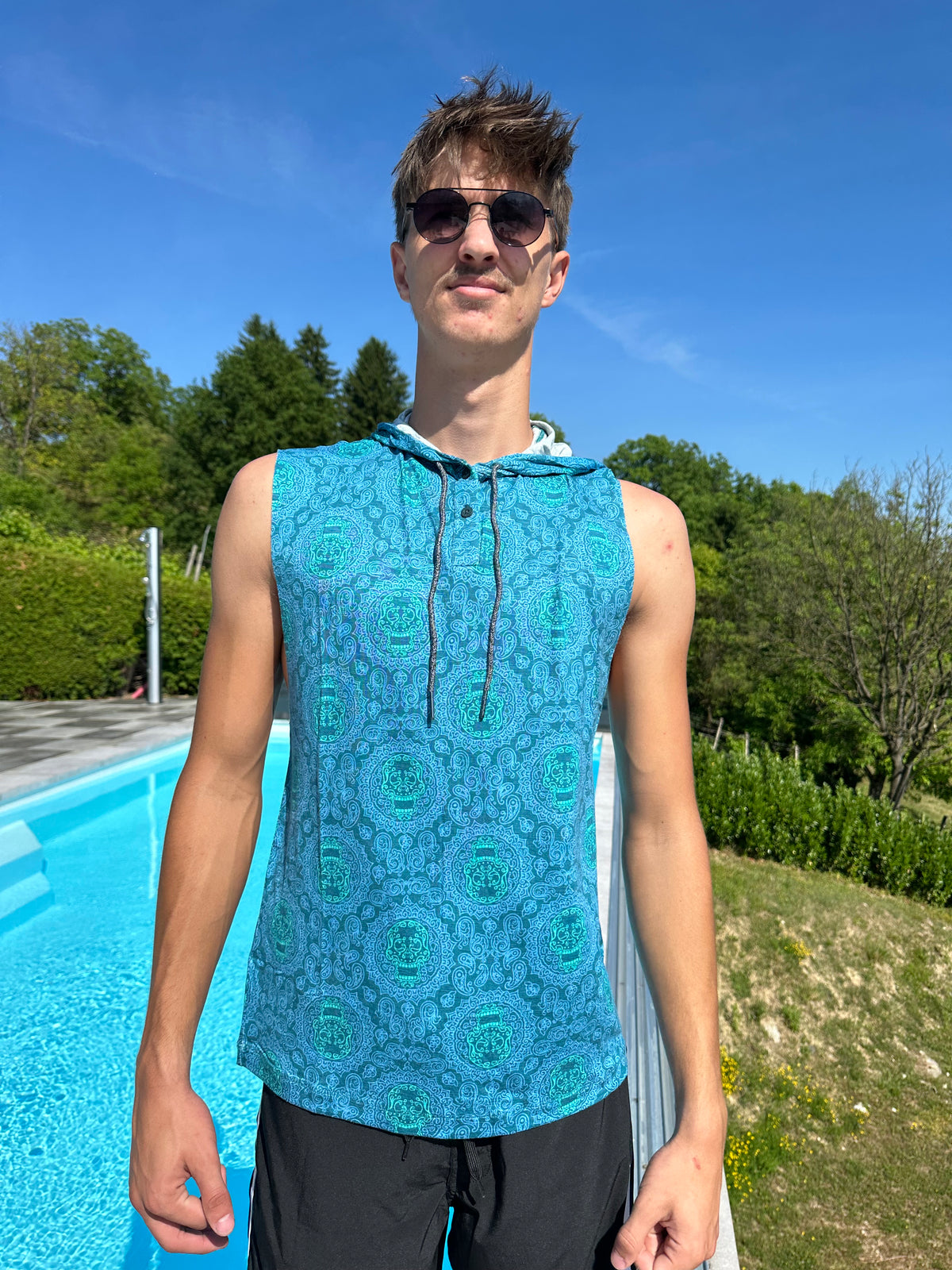 Herren bedrucktes Tanktop ⎮ SKULL MANDALA