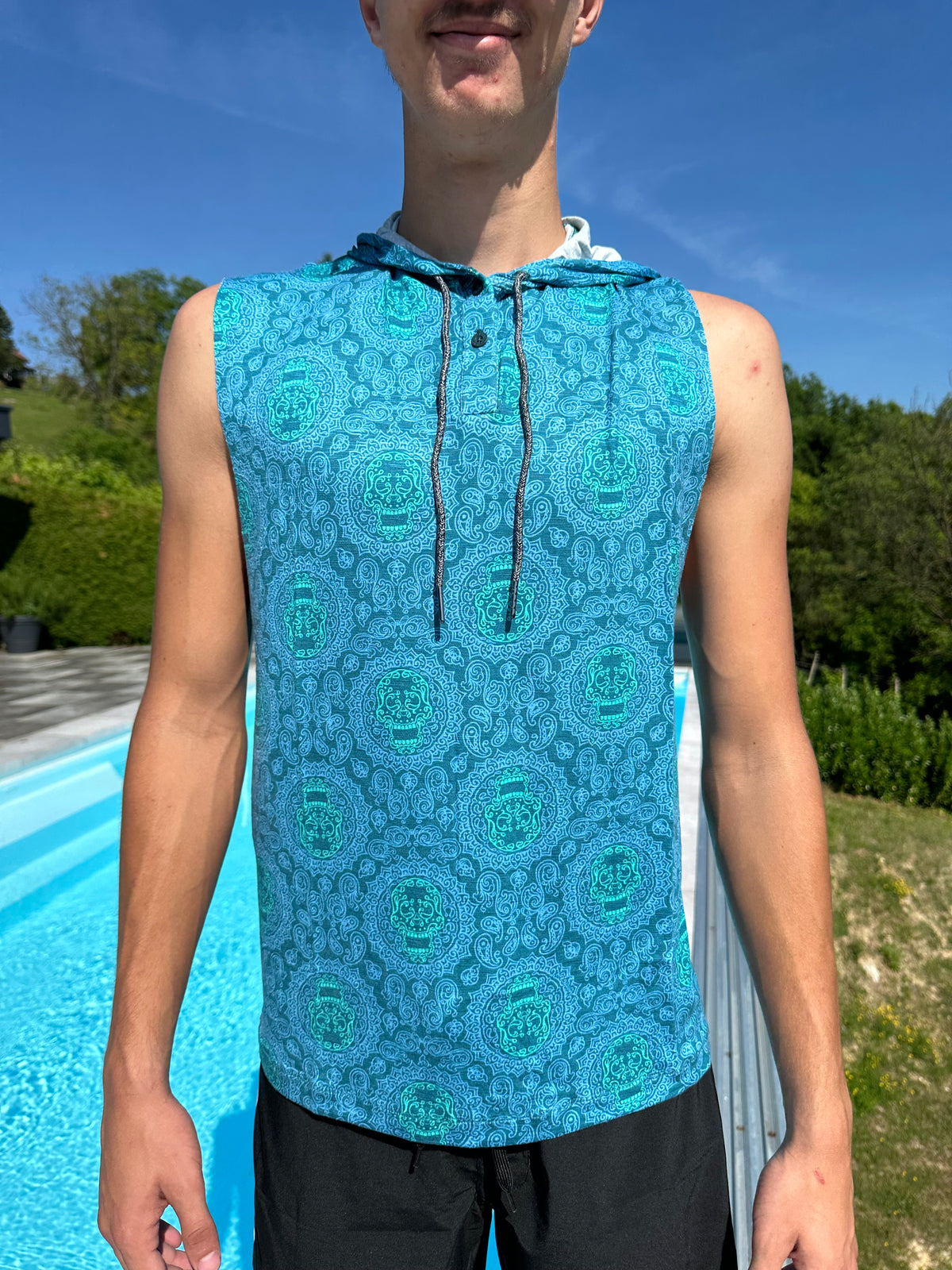 Herren bedrucktes Tanktop ⎮ SKULL MANDALA