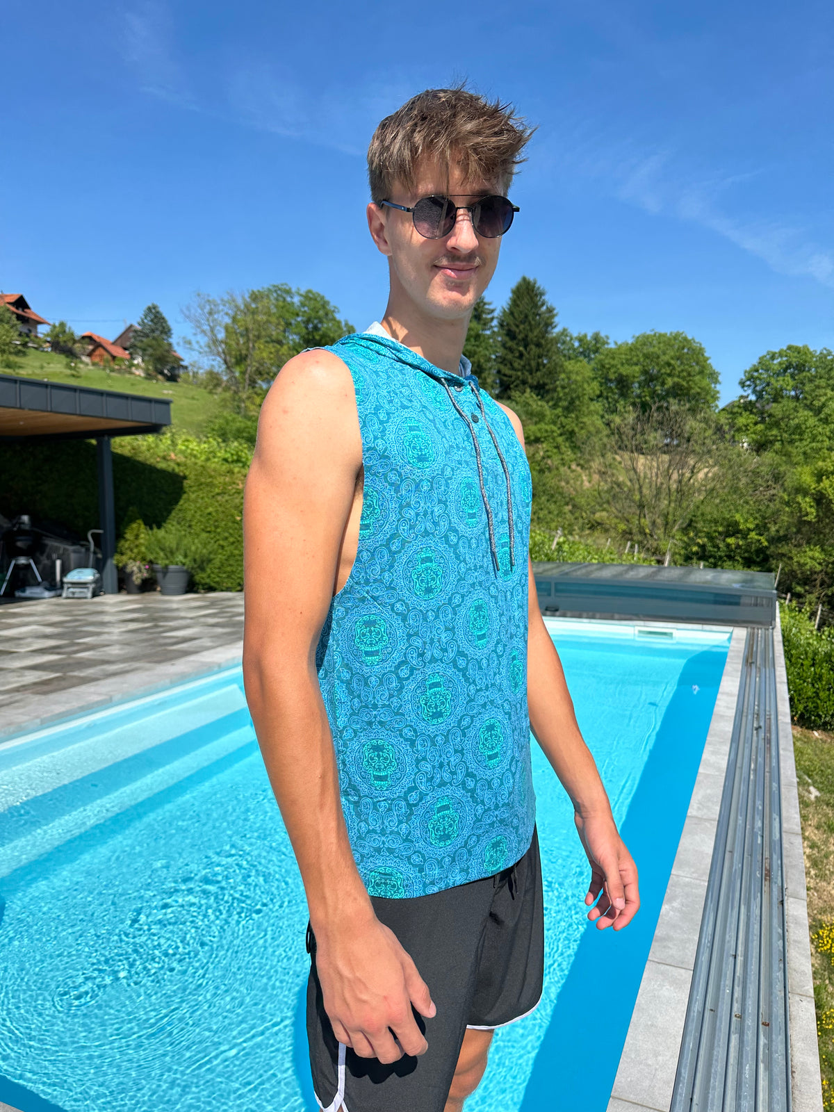 Herren bedrucktes Tanktop ⎮ SKULL MANDALA