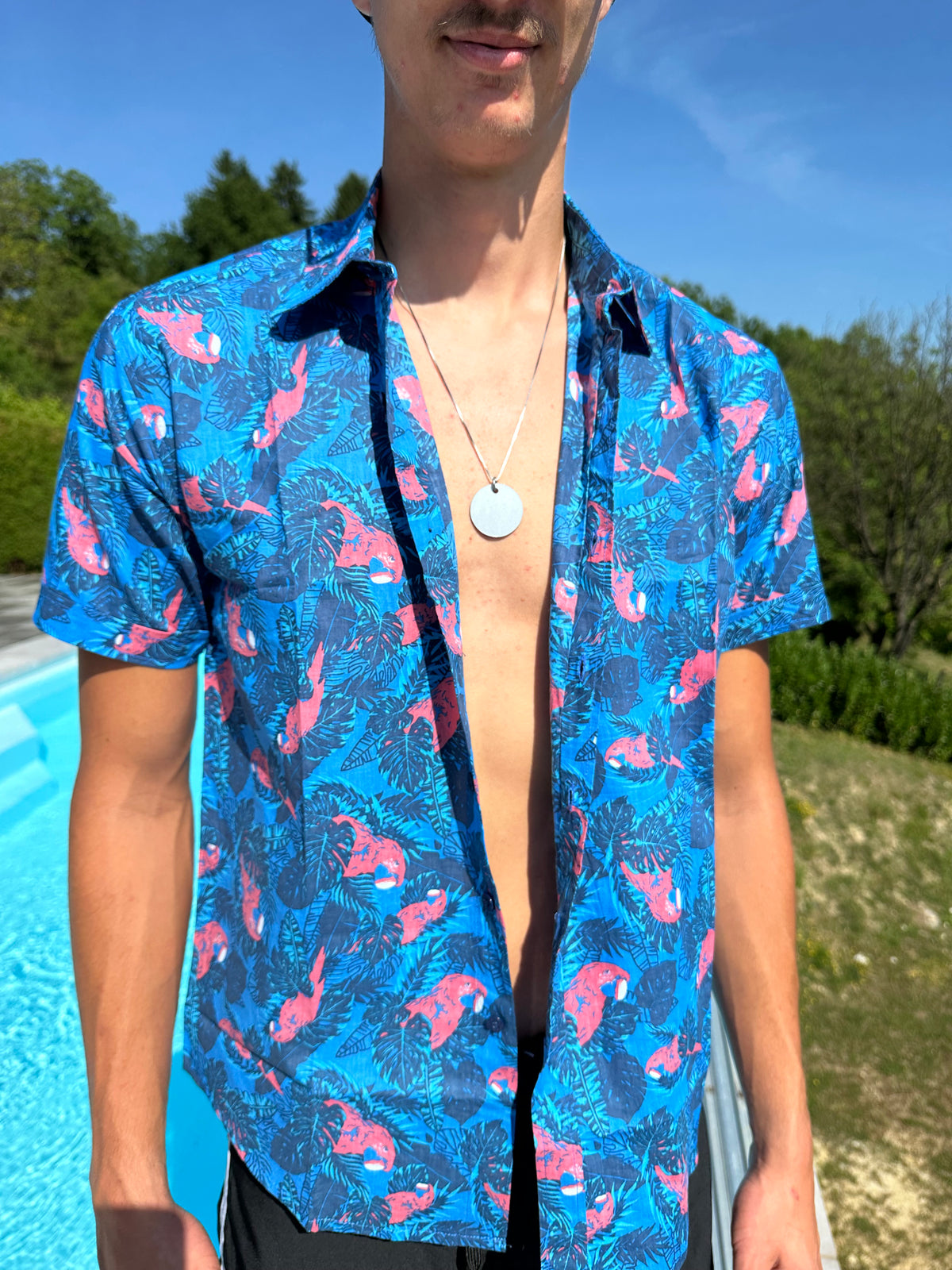 HERRENHEMD ⎮ TROPICAL PARROTS
