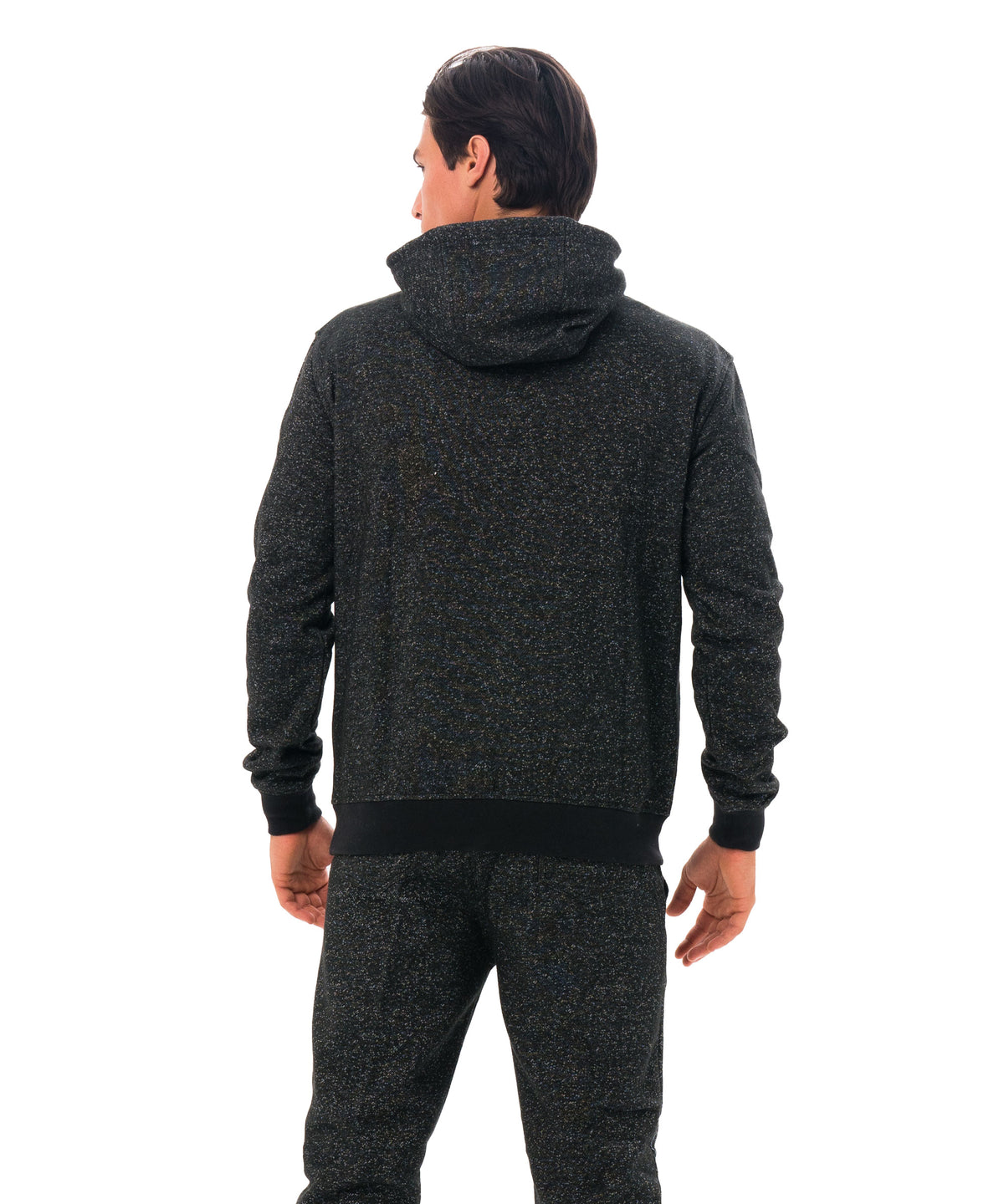 Herrenpullover | HOODIE | DUNKELGRAU MELIERT