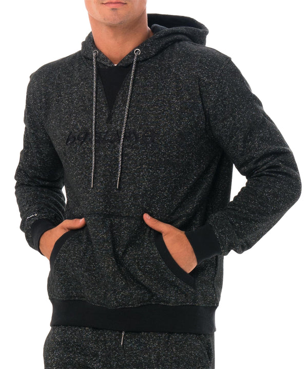 Herrenpullover | HOODIE | DUNKELGRAU MELIERT
