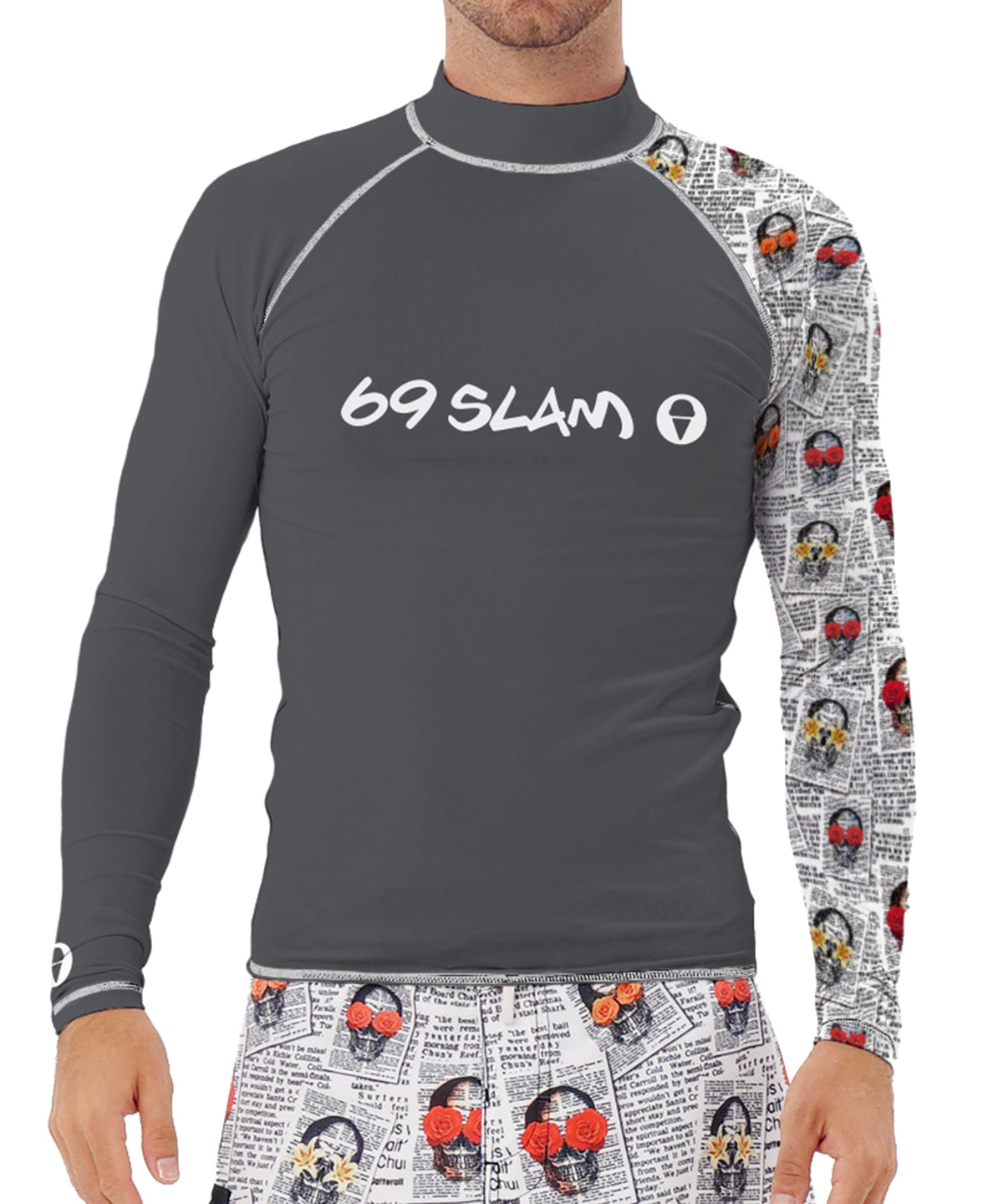 Herren-Badeshirt | UPF30+ | LANGARM | NEWSPAPER