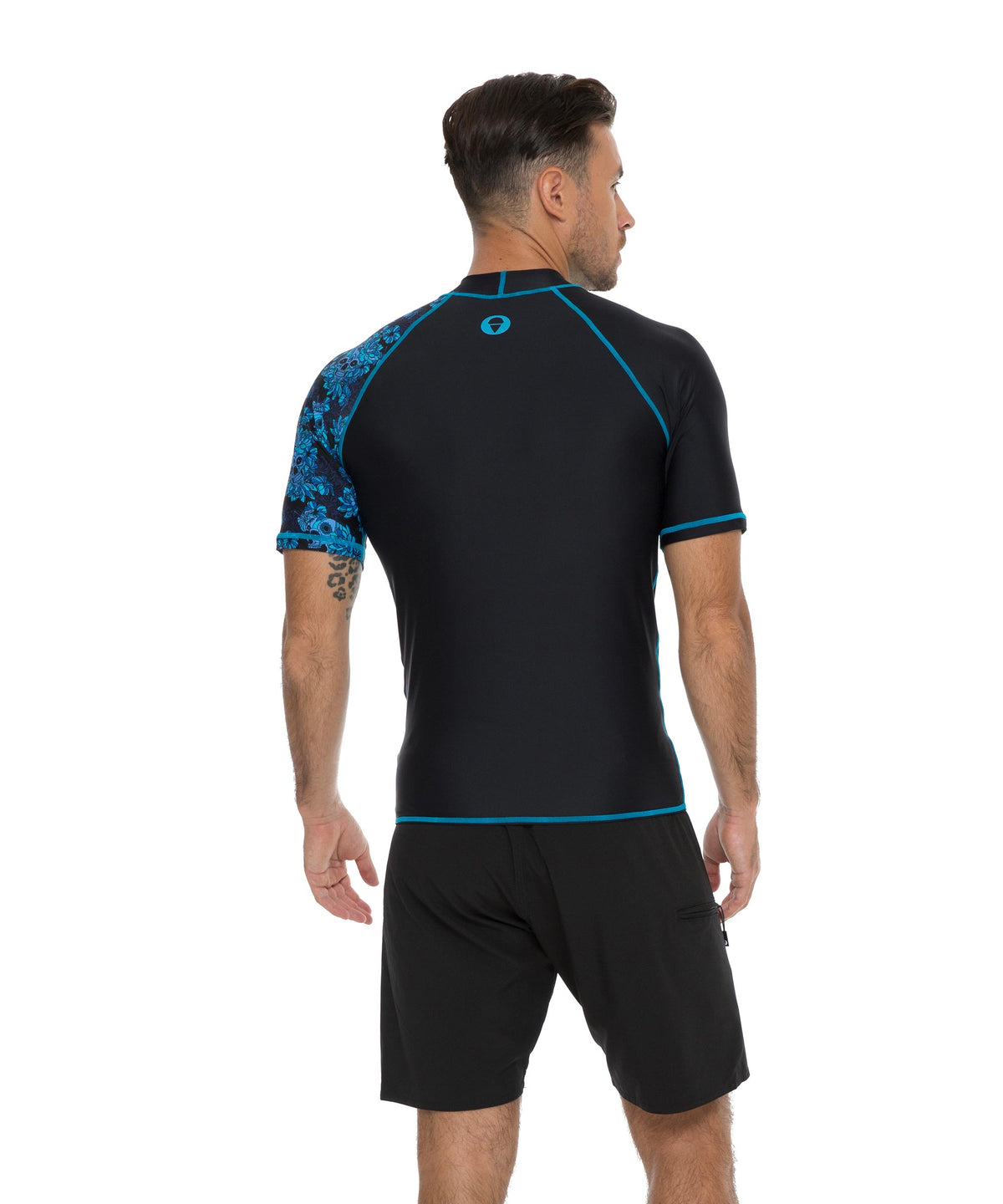 Herren-Badeshirt | UPF30+ | KURZARM | SKULL BLOOM
