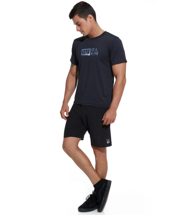 Herren-Schwimmshirt | UPF 50+ | KURZARM | BOXY SLAM SCHWARZ