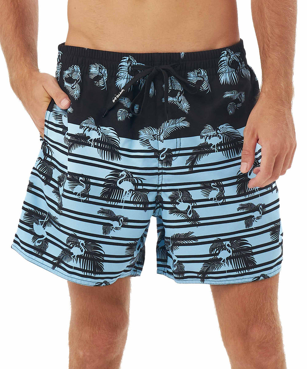 MEN'S SWIMMING PANTS | ELASTIC | FLAMINGO PALMS