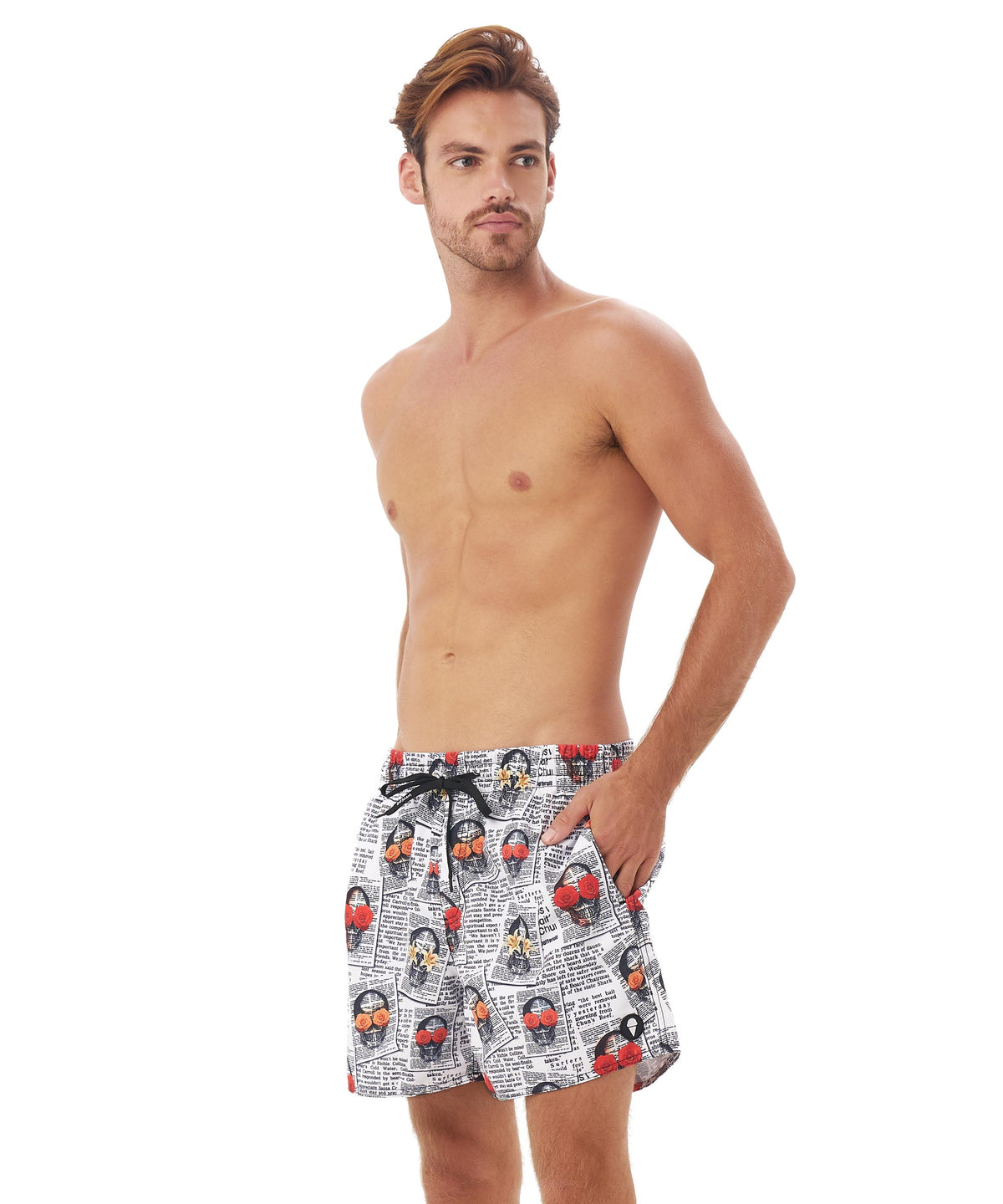 MEN'S SWIM TRUNKS | ELASTIC | NEWSPAPER