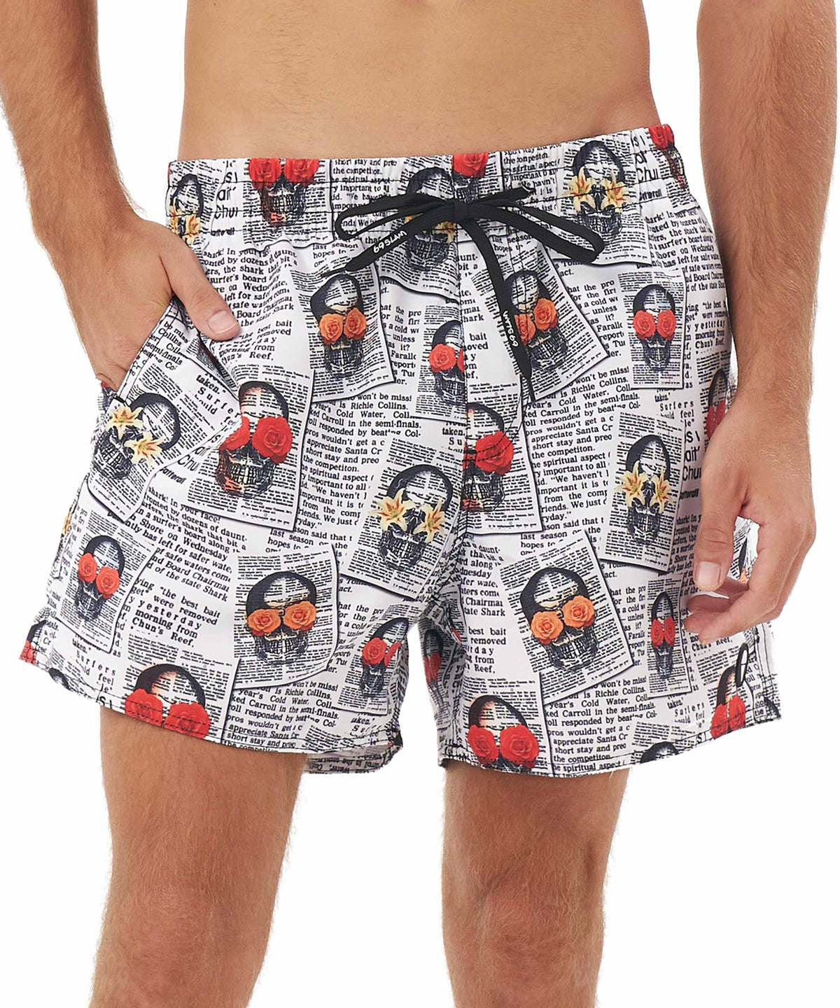 MEN'S SWIM TRUNKS | ELASTIC | NEWSPAPER