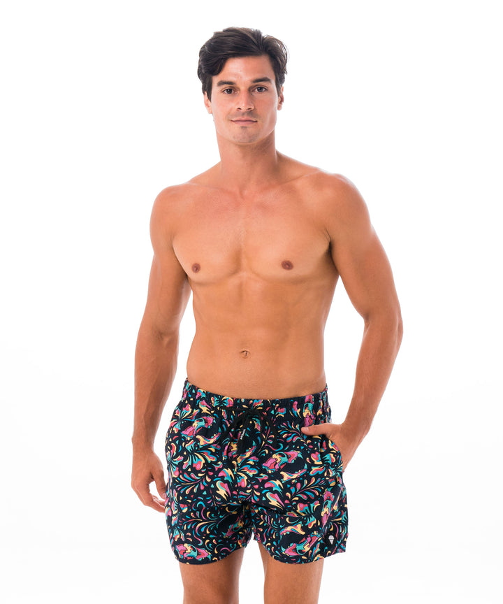 MEN'S SWIMMING PANTS | ELASTIC | TIGER SKULL