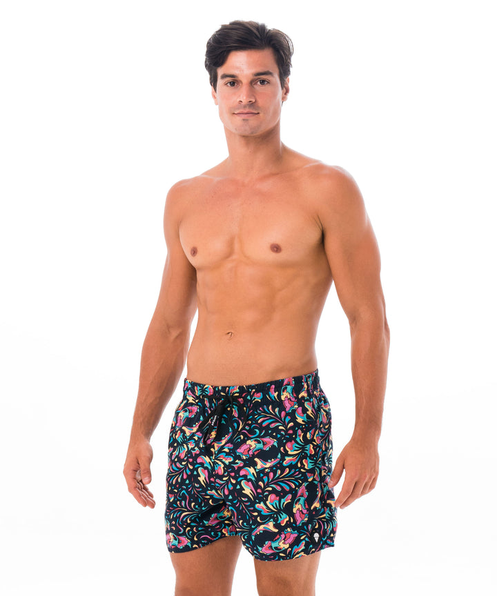 MEN'S SWIMMING PANTS | ELASTIC | TIGER SKULL