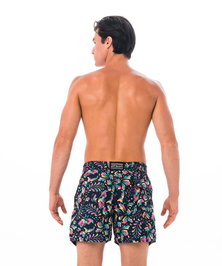 MEN'S SWIMMING PANTS | ELASTIC | TIGER SKULL