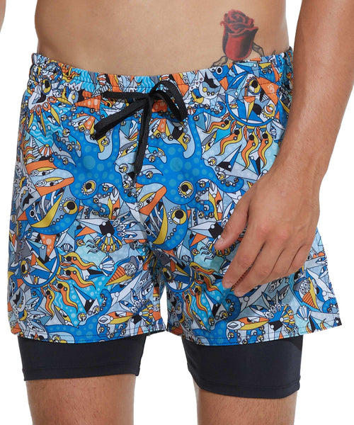 Herren Sportshorts 2 in 1 | EXOTIC SEA