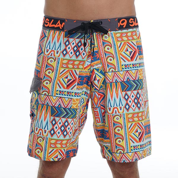 Men's Swimming Trunks | LONG LENGTH | PATCHWORK