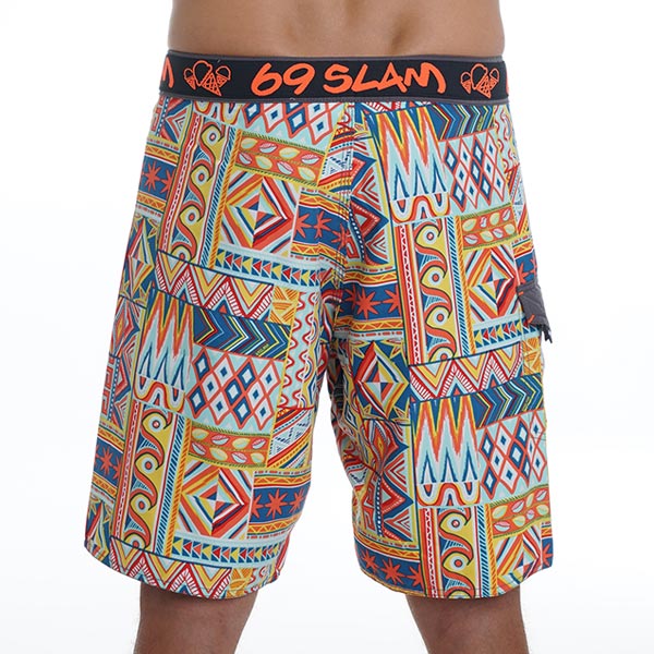 Men's Swimming Trunks | LONG LENGTH | PATCHWORK