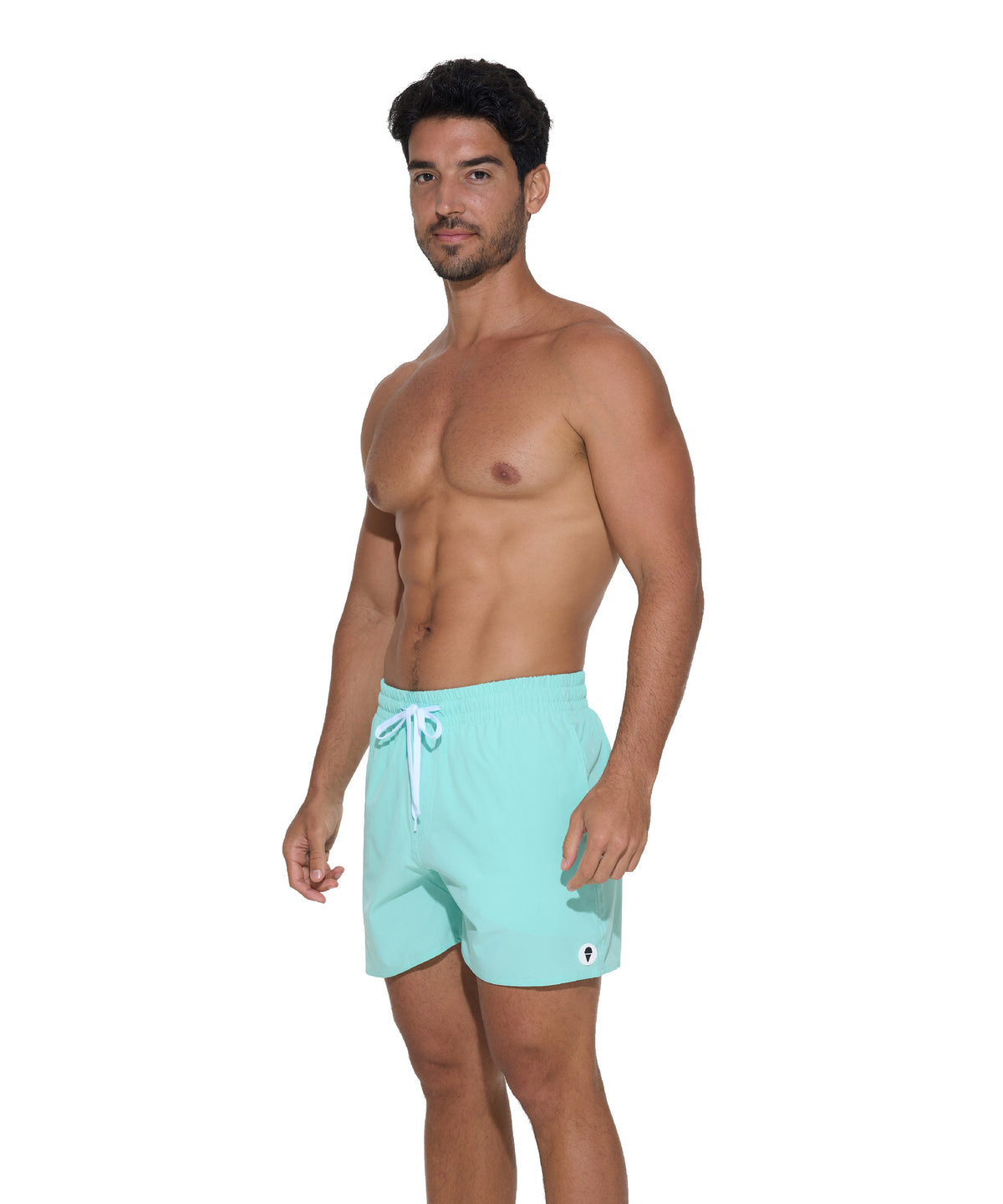Moške kopalne hlače | 4 WAYS STRETCH | ELASTIC | PLAIN AQUA GREEN
