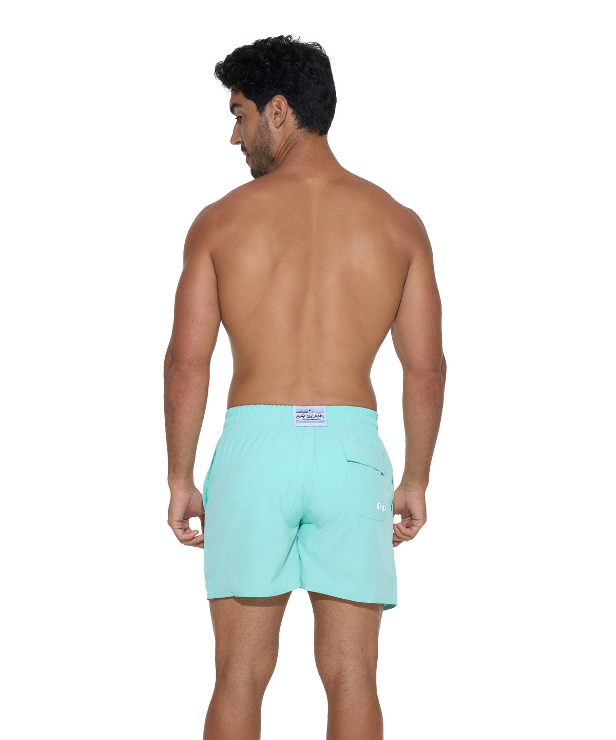 Moške kopalne hlače | 4 WAYS STRETCH | ELASTIC | PLAIN AQUA GREEN