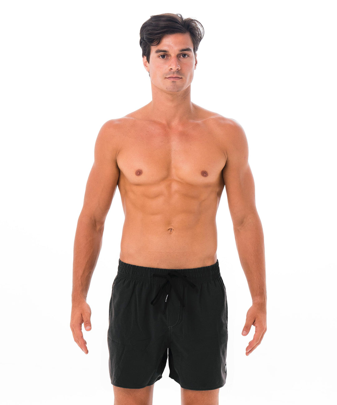 Men's Swimming Trunks | ELASTIC | 4 WAYS STRETCH | BLACK