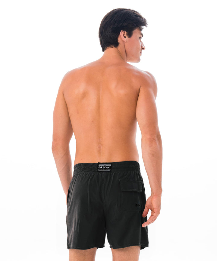 Men's Swimming Trunks | ELASTIC | 4 WAYS STRETCH | BLACK