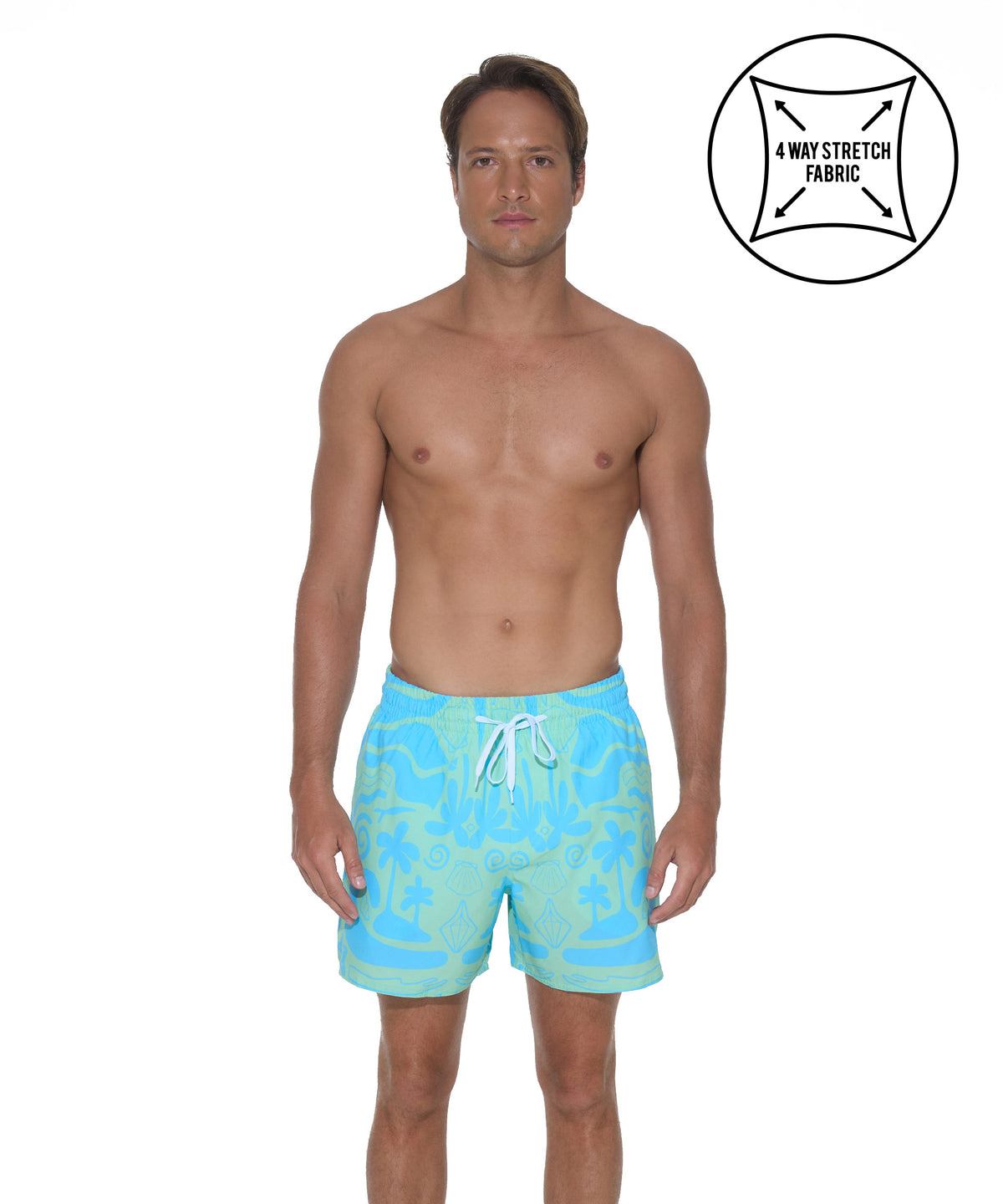 Badehose für Herren | 4-WEGE-STRETCH | ELASTISCH | WILD GARDEN