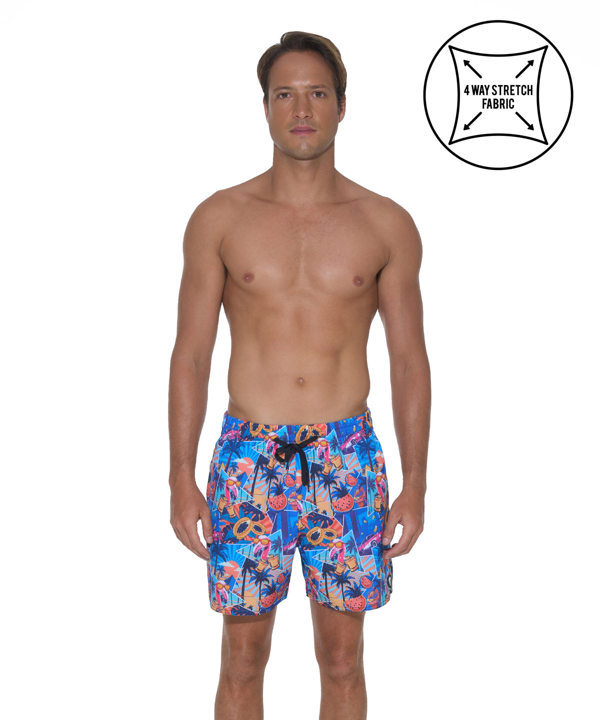 Badehose für Herren | 4-WEGE-STRETCH | ELASTISCH | WILD GARDEN