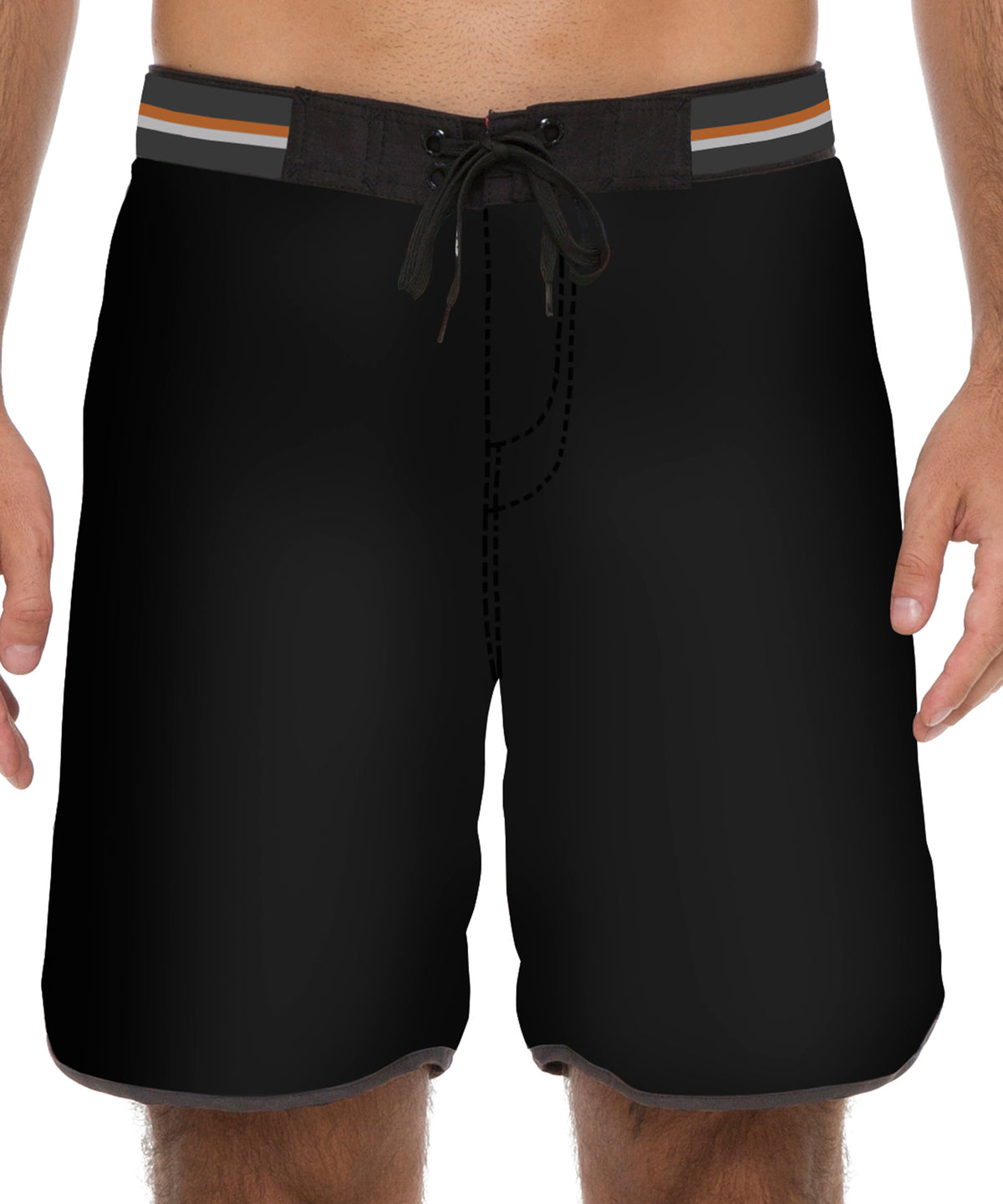 Herren Badehose | MEDIUM LENGHT | PLAIN BLACK