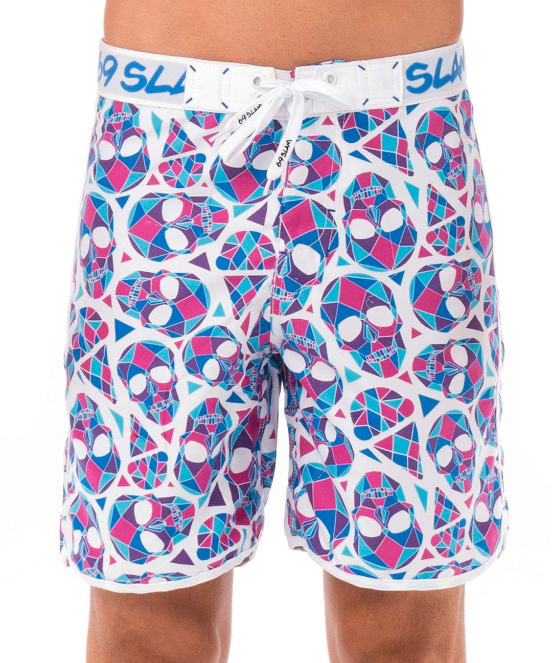 Men's Swimming Trunks | MEDIUM LENGTH | SKULLMOND WHITE