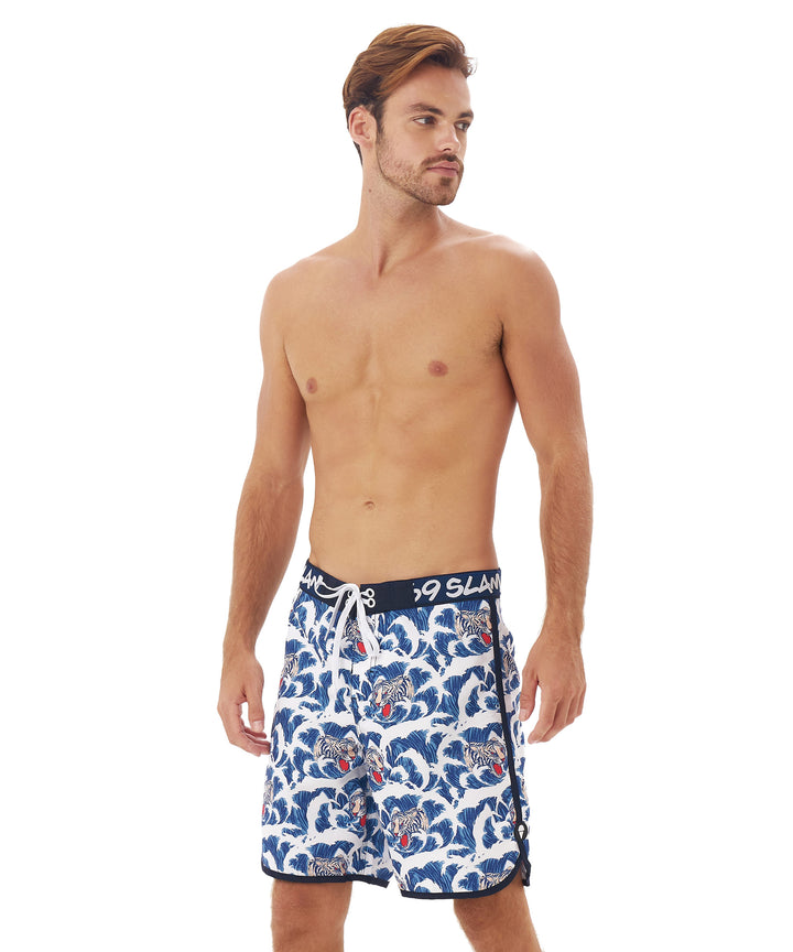 Men's Swimming Trunks | MEDIUM LENGTH | TIGER WAVES