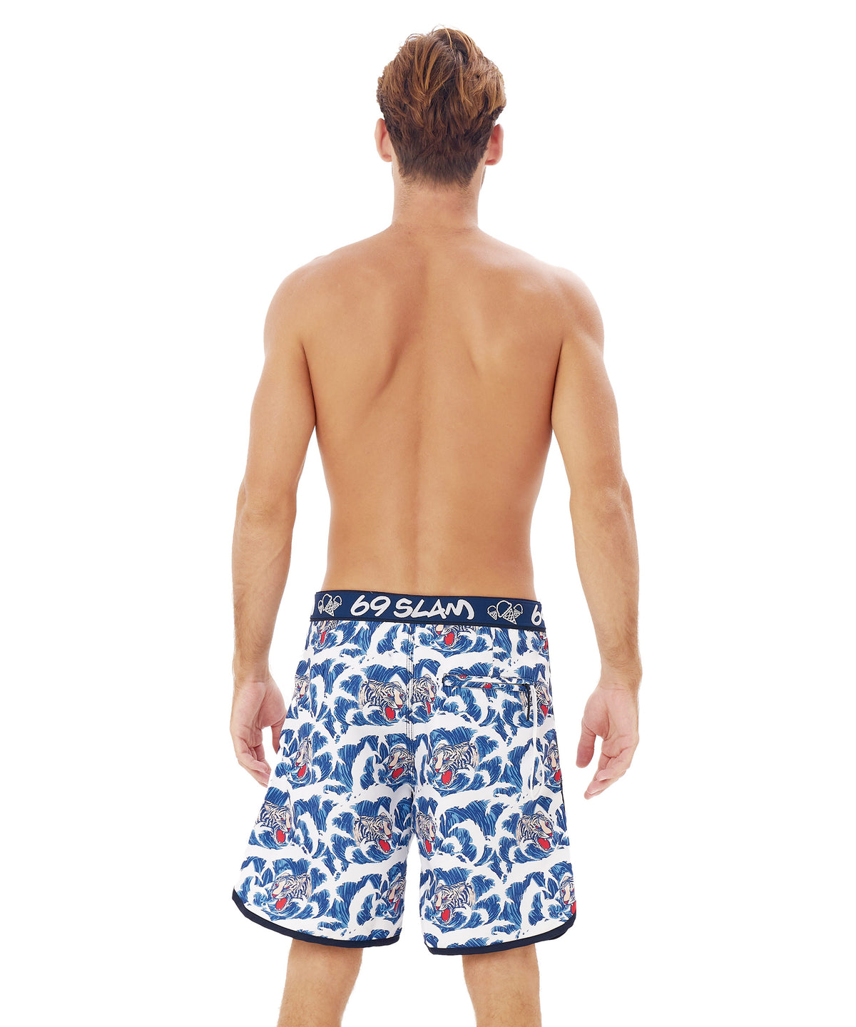Men's swim shorts | MEDIUM LENGTH | TIGER WAVES