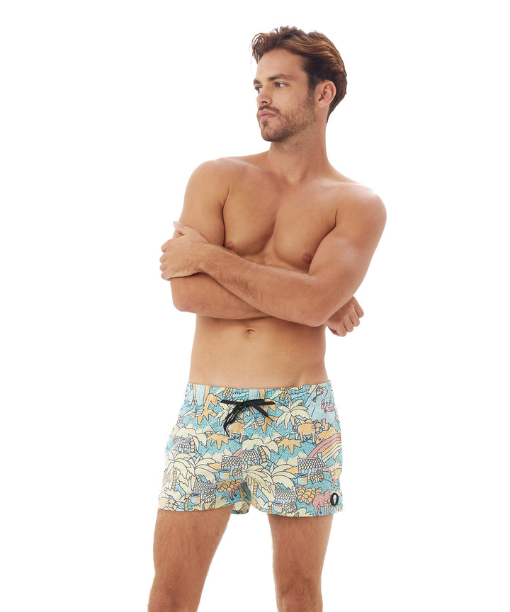 Men's Swimming Trunks | VOLLEYBALL SHORT | 4WAYS STRETCH | MOSAIC FIELD