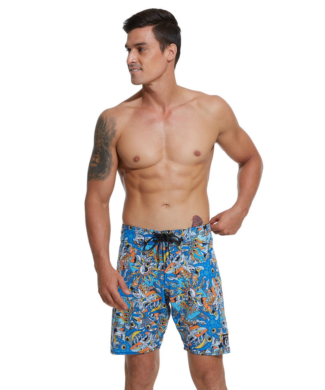 Men's Swimming Trunks | BOARDSHORT | 4 WAYS STRETCH | EXOTIC SEA