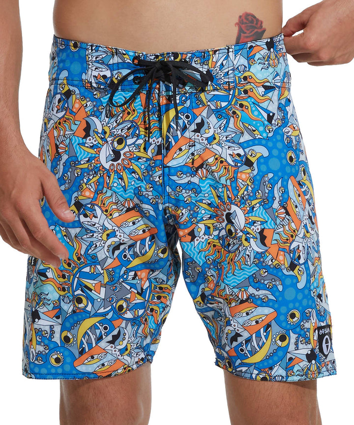 Men's Swimming Trunks | BOARDSHORT | 4 WAYS STRETCH | EXOTIC SEA