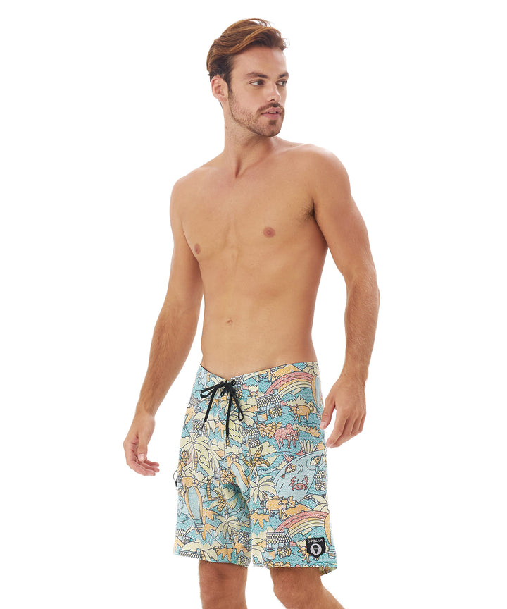 Men's Swimming Trunks | BOARDSHORT | 4 WAYS STRETCH | MOSAIC FIELD