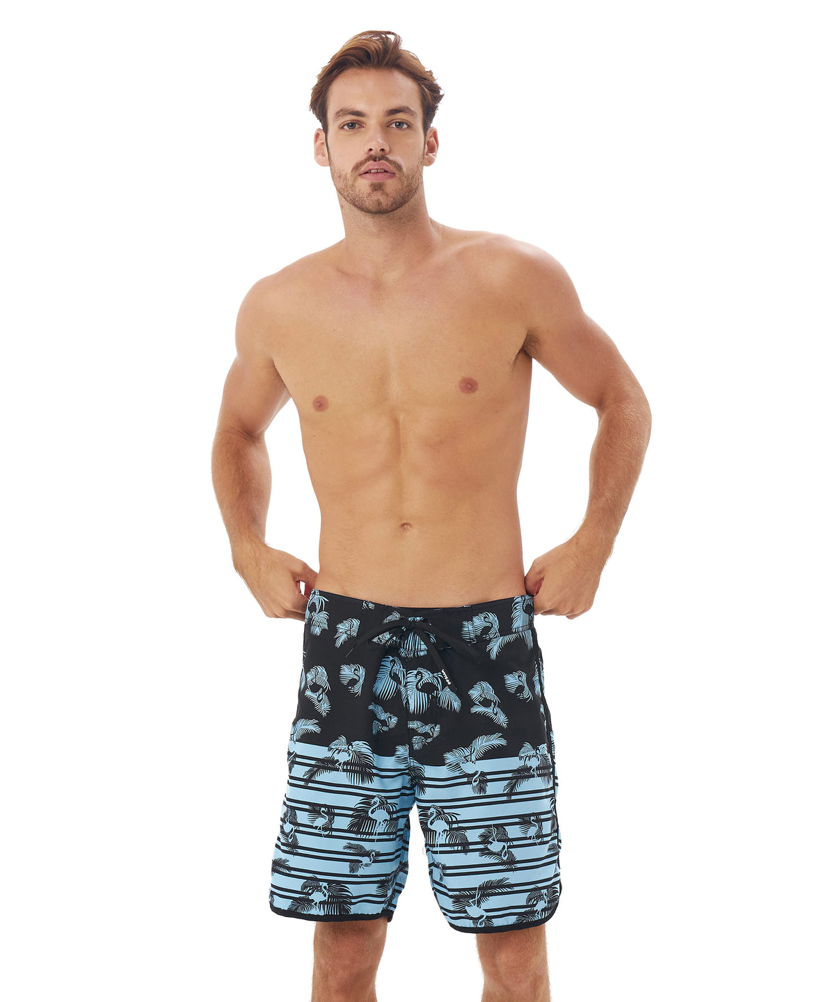 Badeshorts für Herren | MITTELANG | FLAMINGO PALM
