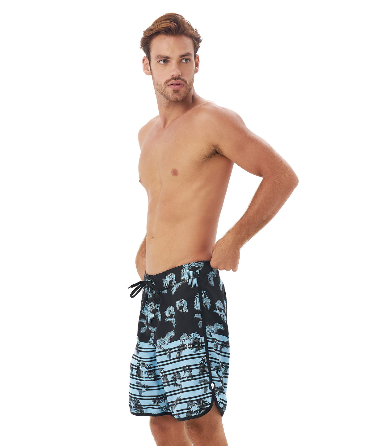 Badeshorts für Herren | MITTELANG | FLAMINGO PALM